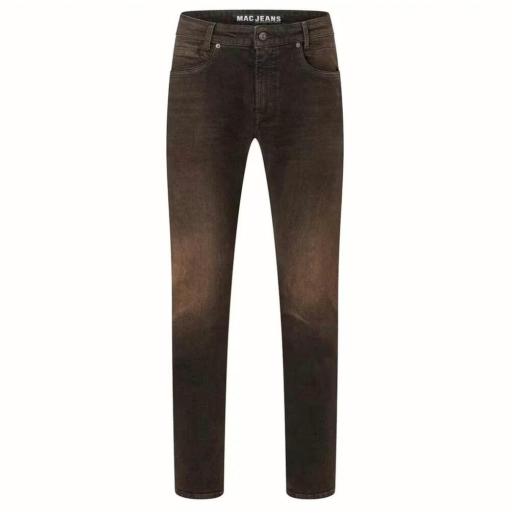 NEW MAC JEANS men's arne pipe corduroy pants in deep brown